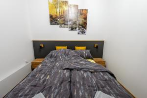 Apartman Šišarka Divčibare房間的床