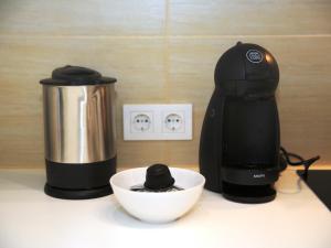 Coffee and tea making facilities at Flatprovider Comfort Eduard Apartment - contactless check in