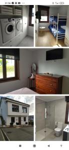 a collage of four pictures of a house at Casanova in Fene