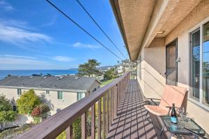 a balcony with a view of the ocean from a house at Pet-Friendly Cayucos Home with Ocean Views! in Cayucos