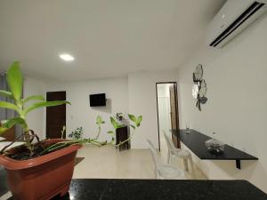 Μια τηλεόραση ή/και κέντρο ψυχαγωγίας στο Flats Paraíso Louveny