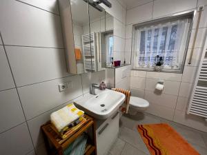 Koupelna v ubytování Ferienwohnung Fackelmann + 18 fotografií