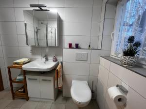 Koupelna v ubytování Ferienwohnung Fackelmann