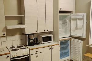 Köök või kööginurk majutusasutuses Mediocre budget 2 rm apartment in Merirauma