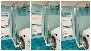 A bathroom at Central Apartment Private Parking Terrace & AC