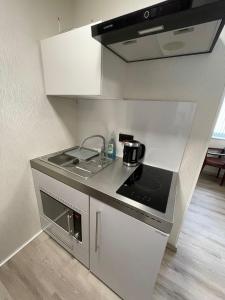 Een keuken of kitchenette bij Auf der Alm 21 N.1