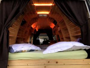 a bedroom with a bed inside of a tent at Dreamer in Munster