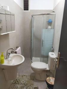 Newly Built 3 Bedroom Condo in Jericho City Center في أريحا: حمام مع دش ومرحاض ومغسلة