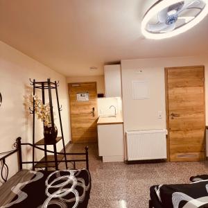 Kuchyň nebo kuchyňský kout v ubytování Rose Boardinghouse 24h-7d Self Check-In Automat