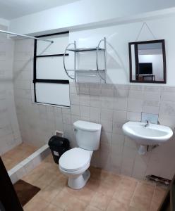 Koupelna v ubytování Cusco de mis Sueños Hostal - II