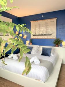 Postel nebo postele na pokoji v ubytování Surf ou Golf House a quelques pas de l'océan