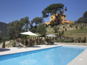 een zwembad met een huis op een heuvel bij Appartement Ajaccio, 4 pièces, 6 personnes - FR-1-61-531 in Ajaccio