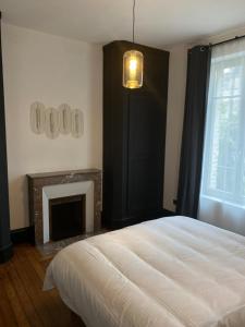 Łóżko lub łóżka w pokoju w obiekcie Le Haut 33 : Maison bourgeoise de caractère à Laon