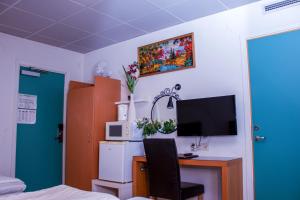 TV a/nebo společenská místnost v ubytování Euroway Hotel