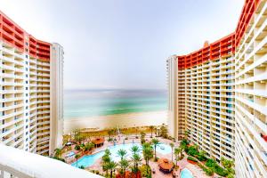 a view from the balcony of a resort at Shores of Panama 1517 in Panama City Beach