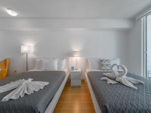 Cozy and Bohemian Studio in Brickell客房内的一张或多张床位