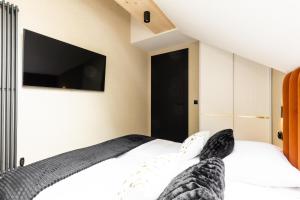 Televízia a/alebo spoločenská miestnosť v ubytovaní Tatry Residence SPA