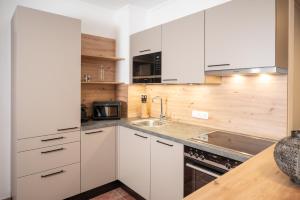 Eldhús eða eldhúskrókur á Kuckuck Hinterthal - Appartements