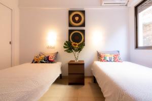 Posteľ alebo postele v izbe v ubytovaní Reding 5 FreshApartments