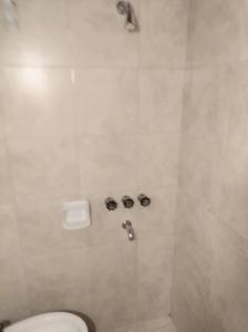 y baño con ducha y aseo. en QUIRUS DORMIS en Villa Carlos Paz