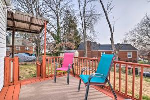 three chairs sitting on a deck with a gazebo at Pet-Friendly Home Less Than 6 Mi to National Mall! in Hillcrest Heights