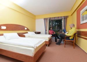 Katil atau katil-katil dalam bilik di Hotel Břízky