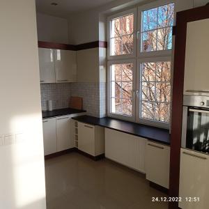 Kuchyňa alebo kuchynka v ubytovaní Apartament Długa 35