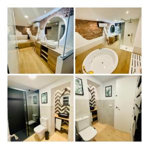 Ein Badezimmer in der Unterkunft Calle Amparo 86 Lujoso Dúplex con Jacuzzi en Lavapies especial parejas