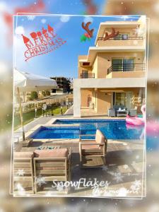 ein Bild einer Villa mit einem Pool in der Unterkunft Hurghada Sahl Hasheesh sea-view Villa with private pool in Hurghada