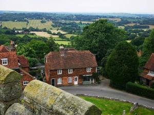 a view of a village from the top of a building at Church View Cottage in Goudhurst