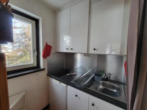 Kuchyňa alebo kuchynka v ubytovaní "Miramonte" appartement avec terrasse vue montagne et parking privatif sous-sol, à proximité immédiate des pistes, cœur de Vars les Claux, secteur point show avec commodités et piscine chauffée de plein air