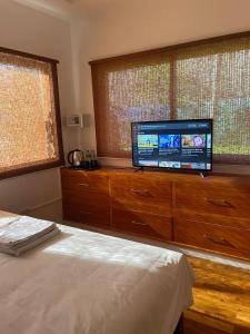 TV a/nebo společenská místnost v ubytování Nahas Beach Resort