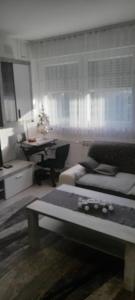a living room with a couch and a table at Apartman LELA in Karlovac