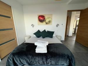 Postel nebo postele na pokoji v ubytování Magnifique Villa Neuve Vue Mer
