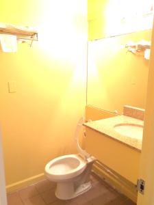 a bathroom with a toilet and a sink at Scottish Inn - Nashville in Nashville
