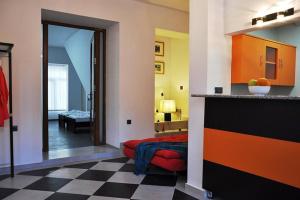 Ένα ή περισσότερα κρεβάτια σε δωμάτιο στο Deluxe apartment center of Tbilisi