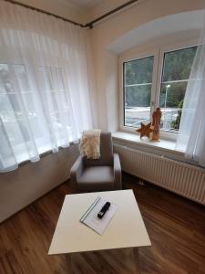 Część wypoczynkowa w obiekcie Apartments HAUS SCHÖN - Preise inclusive Pitztal Sommer Card