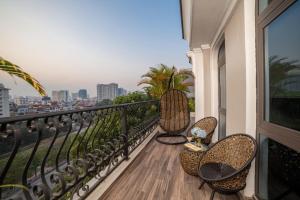 Balkón nebo terasa v ubytování FTE Ba Dinh Hotel