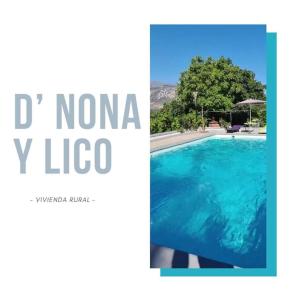 uma capa de livro de d nuna y laico com uma piscina em Casa rural en Padul entre Sierra Nevada y la Costa em Granada