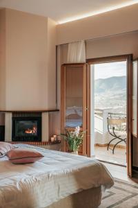 Ένα ή περισσότερα κρεβάτια σε δωμάτιο στο Anerada Hotel