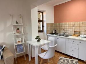 Kuchyň nebo kuchyňský kout v ubytování Centre Apartment in Shkoder