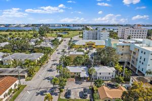 an aerial view of a city with buildings and a street at the Lucerne in Lake Worth