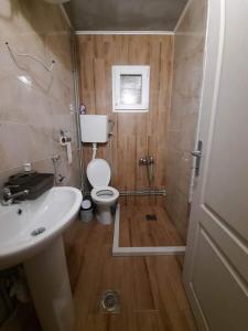 a small bathroom with a toilet and a sink at Holiday home BOŽUR in Kolašin +33 photos