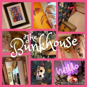 eine Collage von Fotos eines pinken Tauch-Tauch-Tauch-Tauchgangs in der Unterkunft The Bunkhouse in South Shields