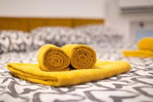 Ένα ή περισσότερα κρεβάτια σε δωμάτιο στο Studio Apartment LION Portorose