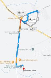 une carte de la ligne de métro prévue en calgary dans l'établissement Aurora Bliss, à San Felix