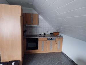 Kuchyň nebo kuchyňský kout v ubytování MorgenTau