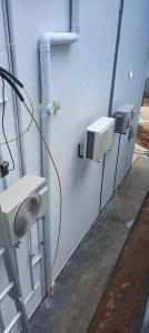 a white wall with a heater and a fan at Villa Rukaththana UNAKURUWA in Tangalle +169 photos