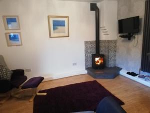 TV o dispositivi per l'intrattenimento presso Dairy Cottage Dog friendly cottage with private courtyard and wood burner in Dumfries and Galloway - Contractors welcome
