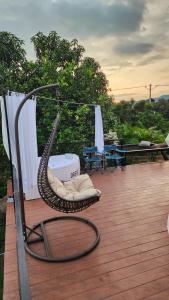 Balkón nebo terasa v ubytování Oasis Glamping Tena Cun Vía La Mesa Anapoima